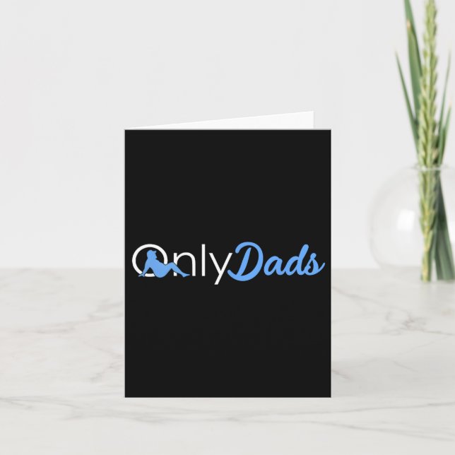 Vathers Day Only Vaters Funny Onlydads Papa Daddy  Karte (Vorderseite)