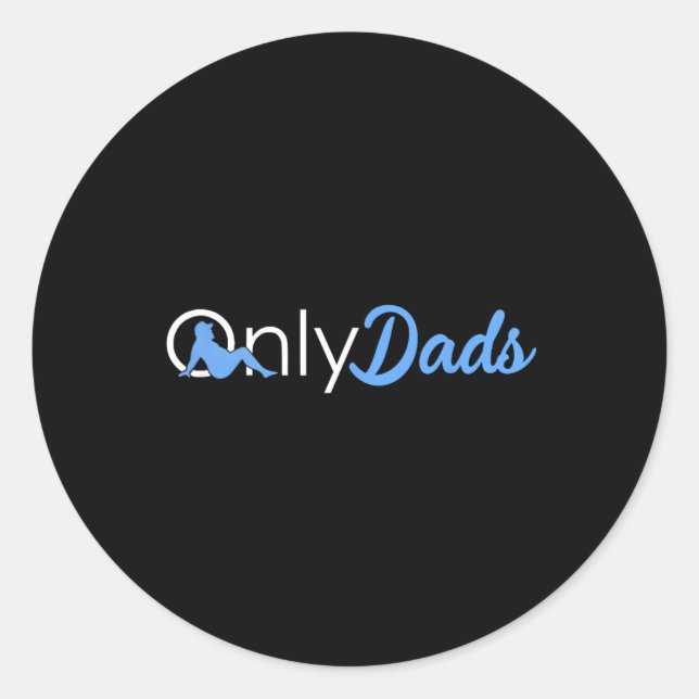 Vathers Day Only Vaters Funny Onlydads Papa Daddy  Runder Aufkleber (Vorderseite)