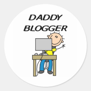 Vati Blogger Runder Aufkleber