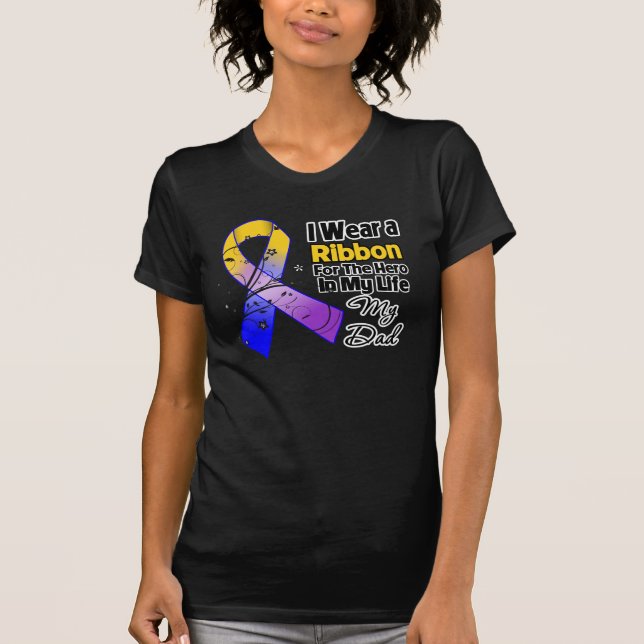 Vati-Held in meinem Leben-Blasen-Krebs T-Shirt (Vorderseite)