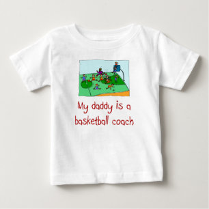 Vati ist ein Basketball-Trainerbaby-Shirt Baby T-shirt