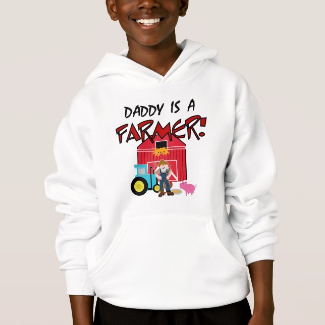 Vati ist ein Bauers-T-Shirts und Geschenke Hoodie (Vorderseite)