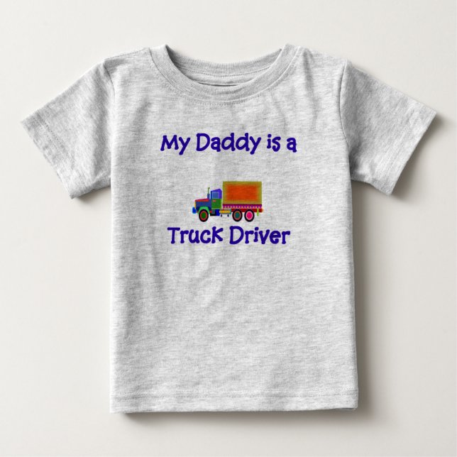 Vati ist ein LKW-Fahrerbaby-T - Shirt (Vorderseite)