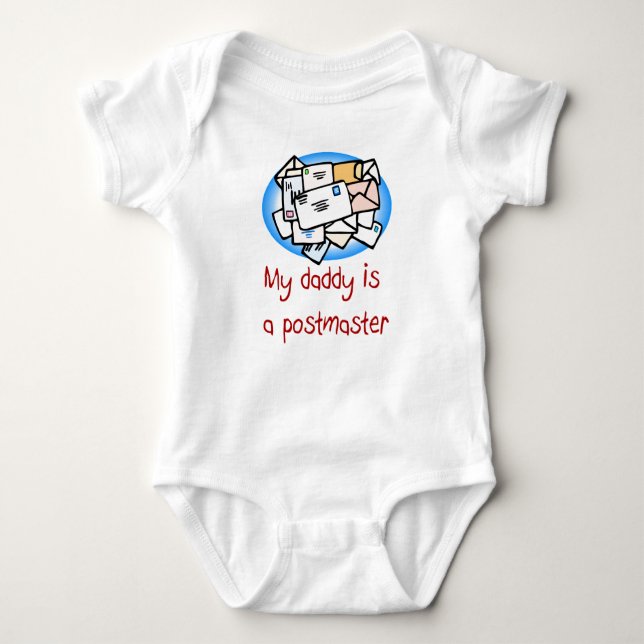 Vati ist ein Postmeister-Baby-T - Shirt (Vorderseite)
