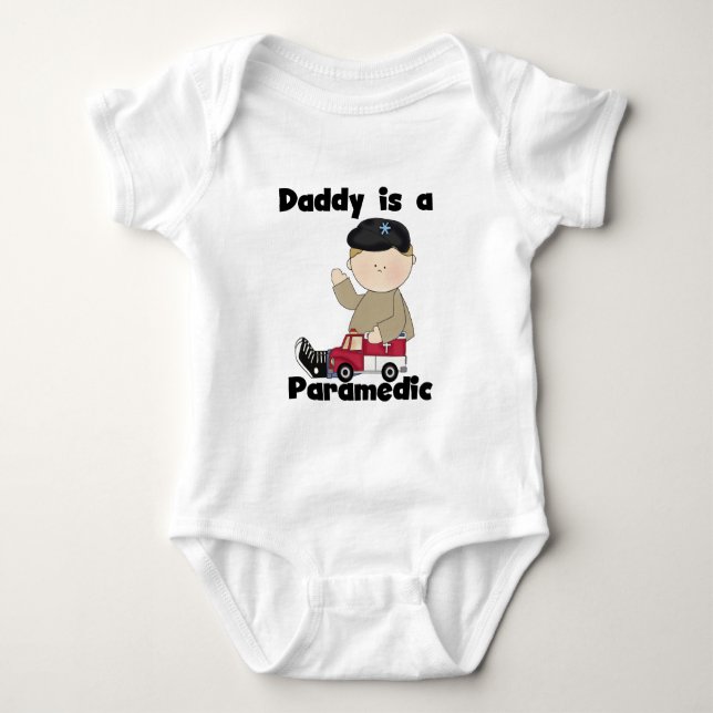 Vati ist ein Sanitäter-T-Shirts und Geschenke Baby Strampler (Vorderseite)