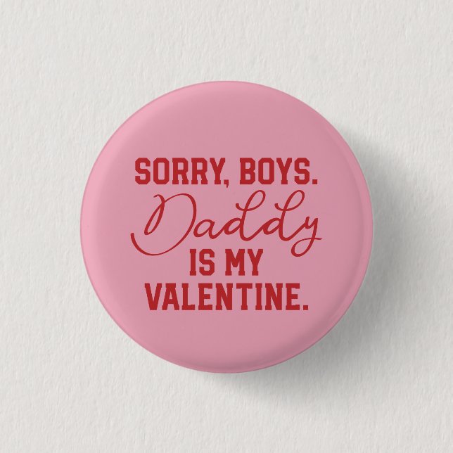 Vati ist mein Valentinsgruß-Knopf Button (Vorderseite)