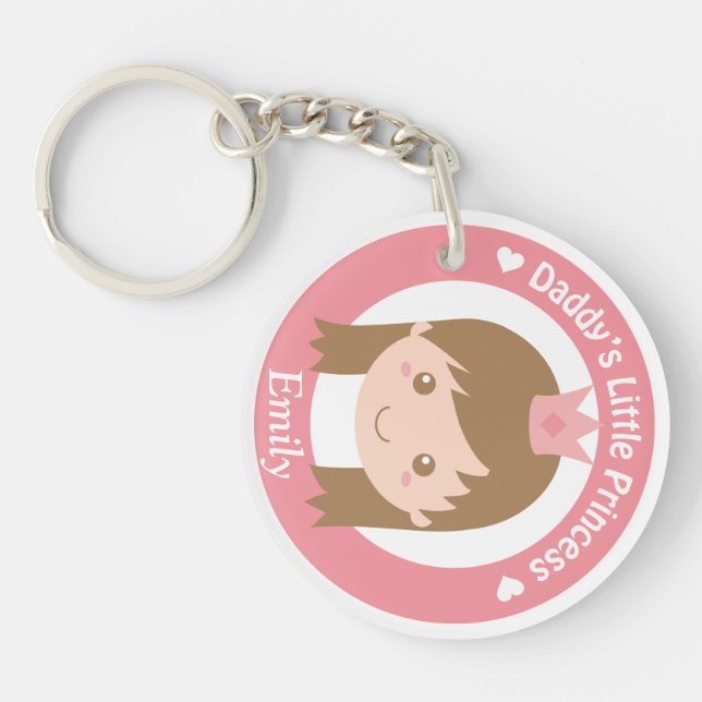 Vati-kleine Prinzessin, niedliche Prinzessin mit Schlüsselanhänger (Vorderseite)