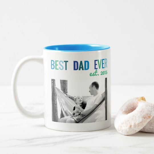 Vati-kundenspezifisches Foto-bester Vati überhaupt Zweifarbige Tasse