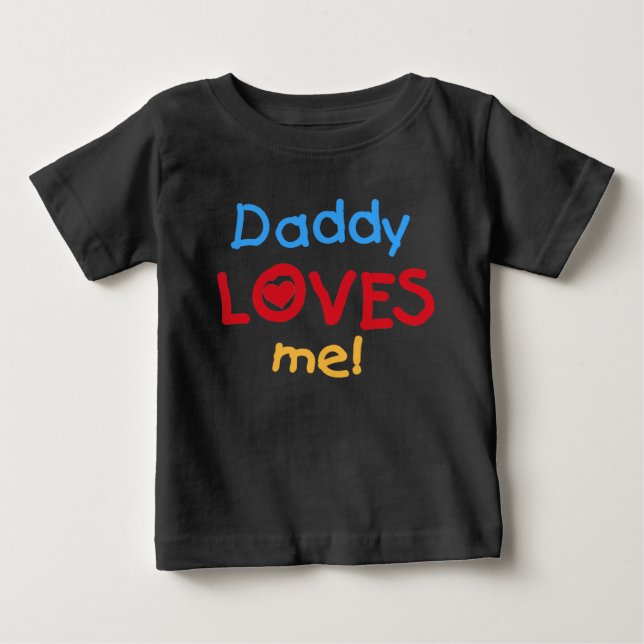 Vati-Lieben ich Baby T-shirt (Vorderseite)