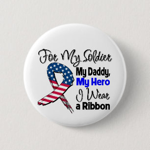Vati - mein Soldat, mein Held-patriotisches Band Button