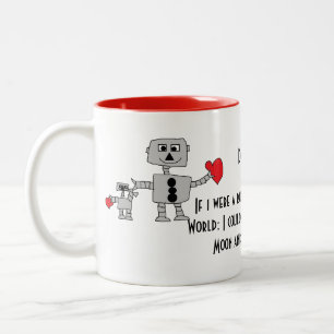 Vati-Tasse Liebe des Roboters I Zweifarbige Tasse