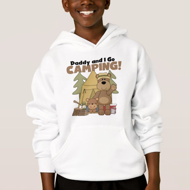 Vati und ich gehen Campings-T-Shirts und Geschenke Hoodie (Vorderseite)