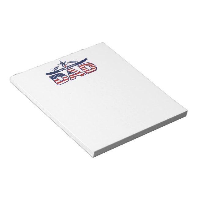 Vati, Vater, ein Vati von Geburt Notizblock (angewinkelt)