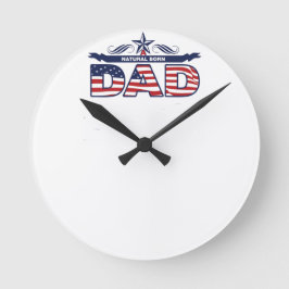 Vati, Vater, ein Vati von Geburt Runde Wanduhr