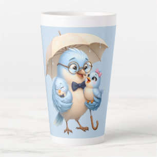 Vati-Vogel-Lattee-Tasse Familien-Kaffeegeschenk Milchtasse