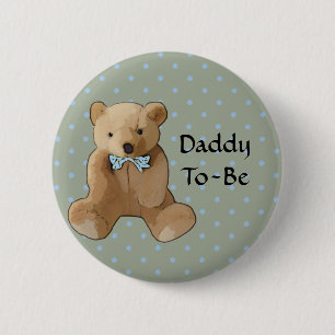 Vati, zum Teddybär-Babyparty-Knopf zu sein Button