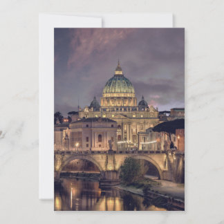Vatican night sky destination wedding Rome Italy Einladung