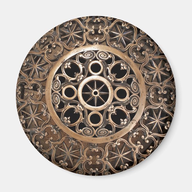 Vatikan antiken Metall Bronze Steampunk geheimnisv Magnet (Vorne)