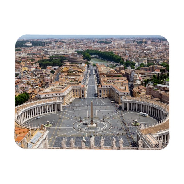 Vatikan, Italien: Luftseilblick auf den Petersplat Magnet (Horizontal)