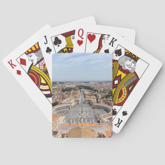 Vatikan, Italien: Piazza San Pietro Spielkarten (Rückseite)