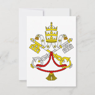 Vatikan Wappen Heiligenbildkarte Dankeskarte
