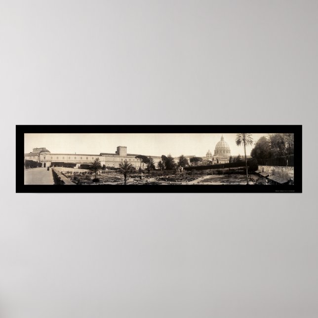 Vatikangarten Foto 1909 Poster (Vorne)