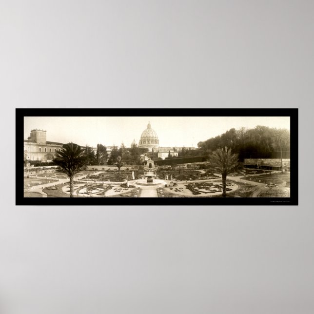 Vatikangarten Rom Foto 1909 Poster (Vorne)