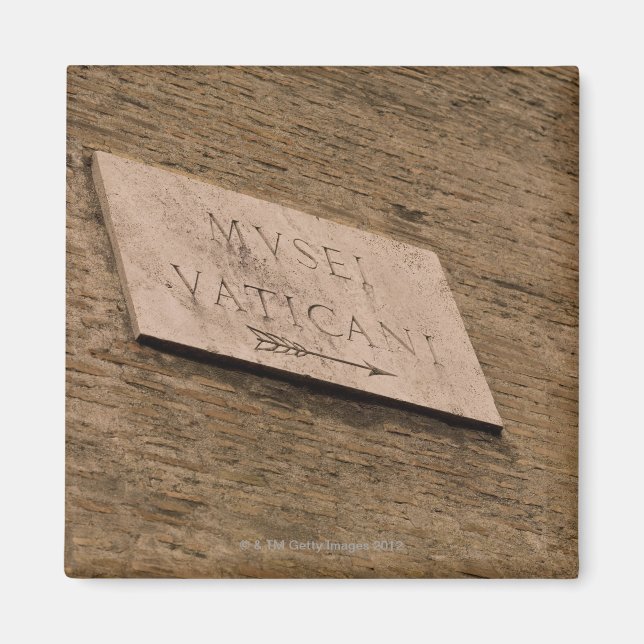 Vatikanische Museen unterzeichnen, Rom, Italien Magnet (Vorne)