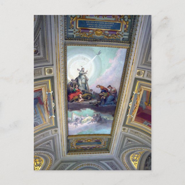 Vatikanmuseum Decke in Rom, Italien Postkarte (Vorderseite)