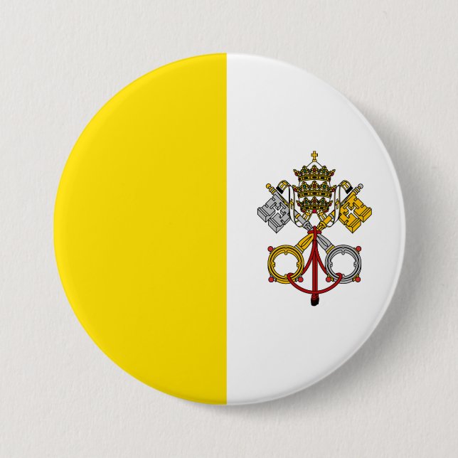 Vatikanstadt-Flagge Button (Vorderseite)
