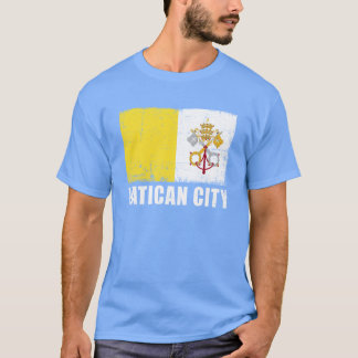 Vatikanstadt-Flagge Grunge Länderflagge Vatikansta T-Shirt