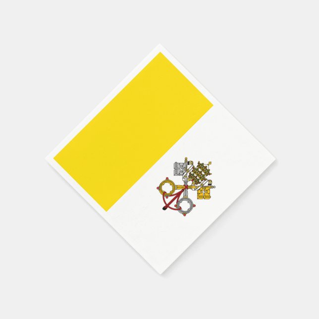 Vatikanstadt-Flagge Serviette (Ecke)