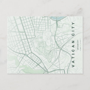 Vatikanstadt Karte Minimale Postkarte