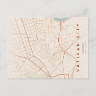 Vatikanstadt Karte Minimale Postkarte