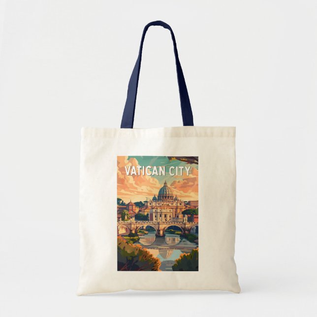 Vatikanstadt Kunst, Dichtung und Musik Vintag Tragetasche (Vorne)