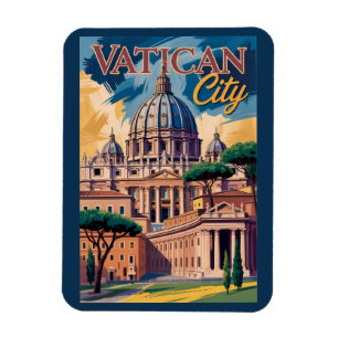 Vatikanstadt malerische Illustration Reise Kunst Magnet