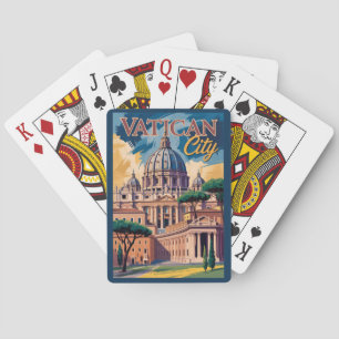 Vatikanstadt malerische Illustration Reise Kunst Spielkarten