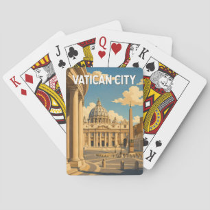Vatikanstadt Petersplatz Illustration Reise Spielkarten