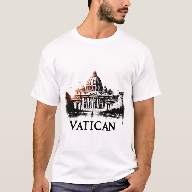 Vatikanstadt Reisen Vintager T - Shirt (Vorderseite)
