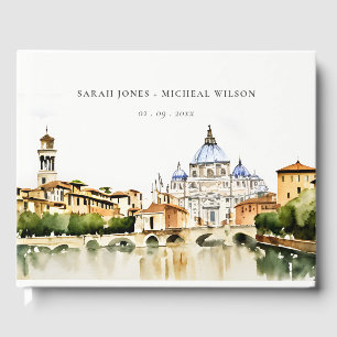 Vatikanstadt Rom Italien Wasserfarbenwelt Hochzeit Gästebuch