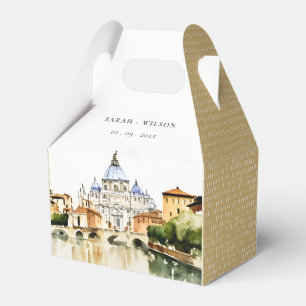 Vatikanstadt Rom Italien Wasserfarbenwelt Hochzeit Geschenkschachtel