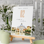 Vatikanstadt Rom Italien Wasserfarbenwelt Hochzeit Tischnummer<br><div class="desc">Rom Italy Watercolor Landscape Theme Collection.- Es ist eine elegante Schrift Aquarell Illustration der Petersdom und Sant'Angelo Brücke, Tiber River, Rom Italien Landschaft, perfekt für Ihre italienischen Hochzeit in Urlaubsort & Party. Es ist sehr einfach, mit Ihren persönlichen Daten zu personalisieren. Wenn Sie ein anderes passendes Produkt oder eine Anpassung...</div>