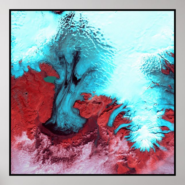 Vatnajokull Glacier Ice Cap Island Poster (Vorne)