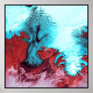 Vatnajokull Gletscher-Eis-Kappe Island Poster