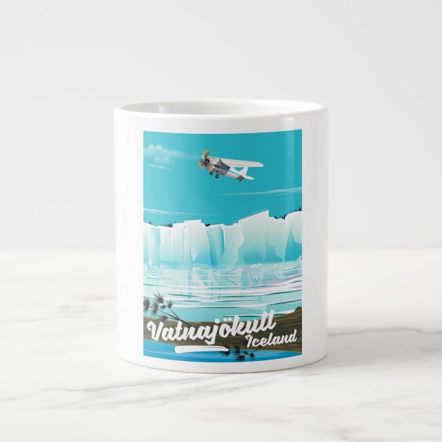 Vatnajökull-Reisemposter Jumbo-Tasse (Vorderseite)