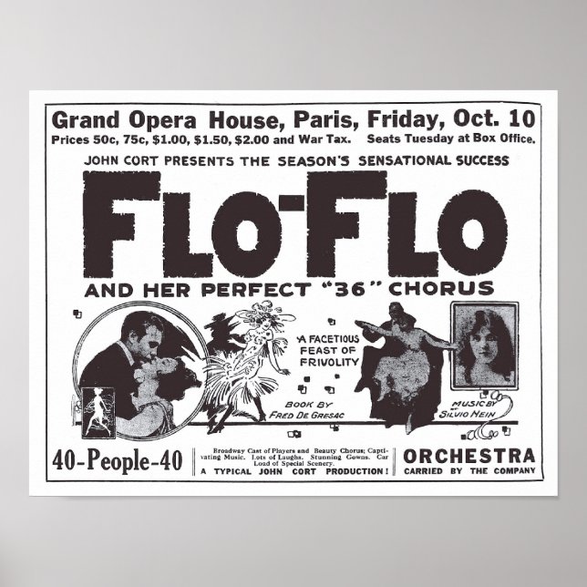 Vaudeville 1919 affiche vintage (Devant)