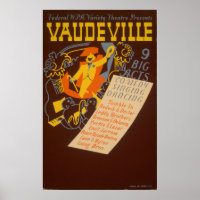 Vaudeville WPA Vintag Theaterposter