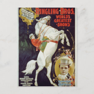 Vaudeville, Zirkusshows Postkarte