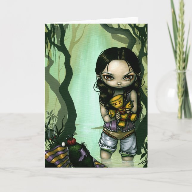 "Vaudou carte de voeux dans bayou" (Devant)