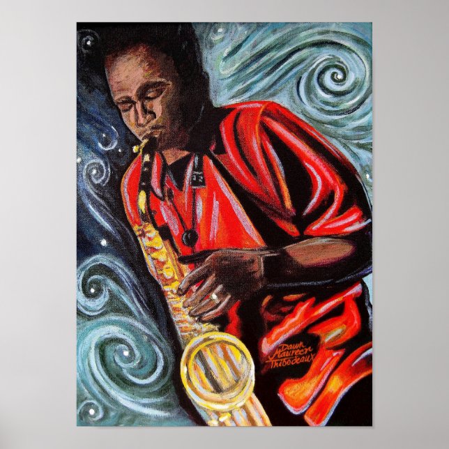 Vaughn und seine Sax Poster (Vorne)